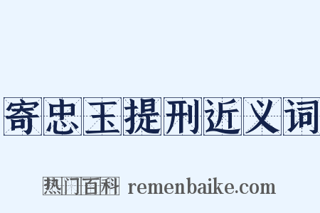 寄忠玉提刑近义词是什么意思的图片